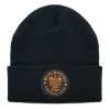 Black Turn-up Beanie Hat 