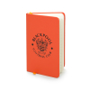 Black on Tangerine Hardback Mini A6 Notebook