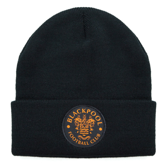 Black Turn-up Beanie Hat 