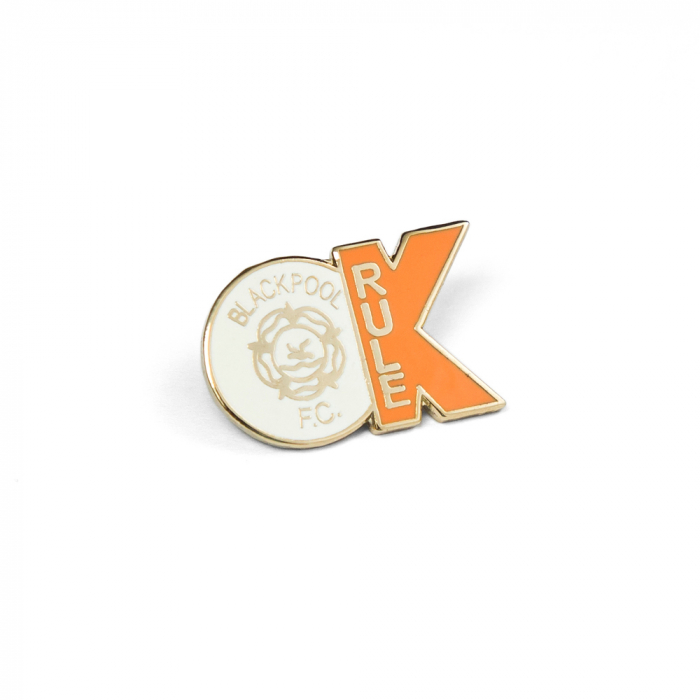 OK Badge White with White Crest