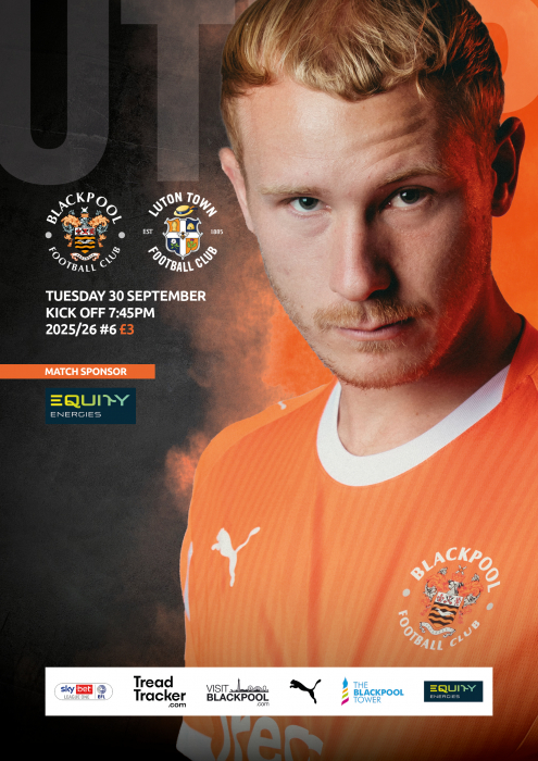 Programme Blackpool v Luton Town FC