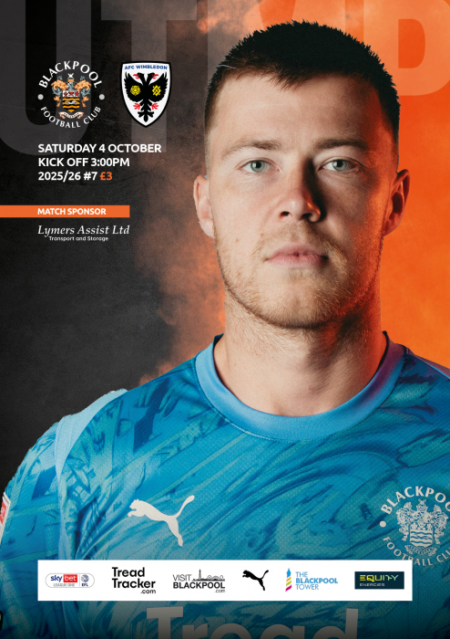 Programme Blackpool v AFC Wimbledon 