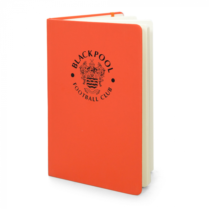 Black on Tangerine Hardback A5 Notebook