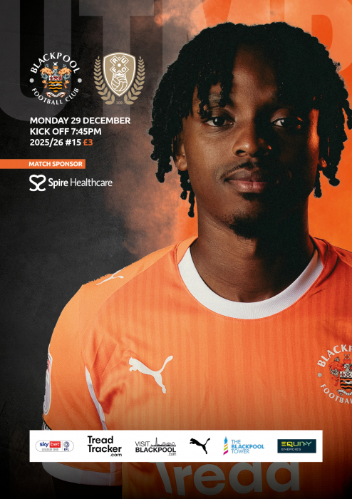 Programme Blackpool FC Rotherham Utd FC