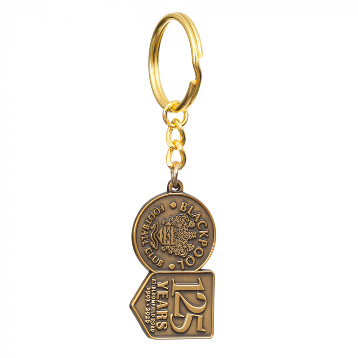 125 Year Anniversary Keyring Antique Gold